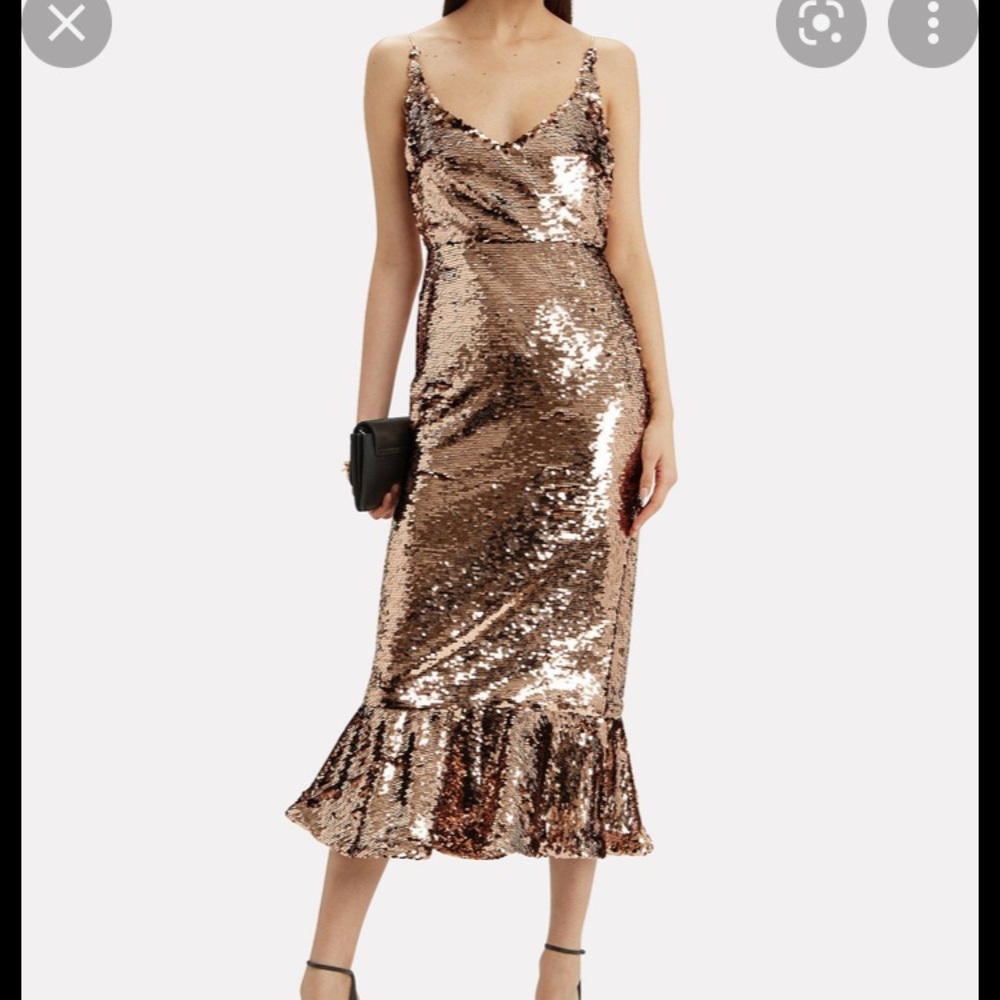SALONI Gold  Sequin Dress